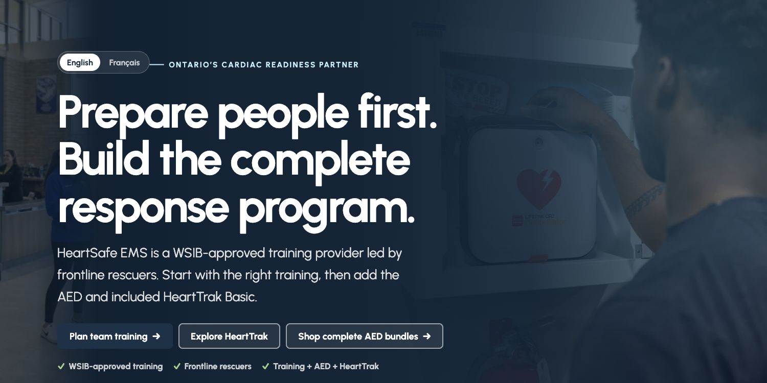 The public HeartSafe EMS business website